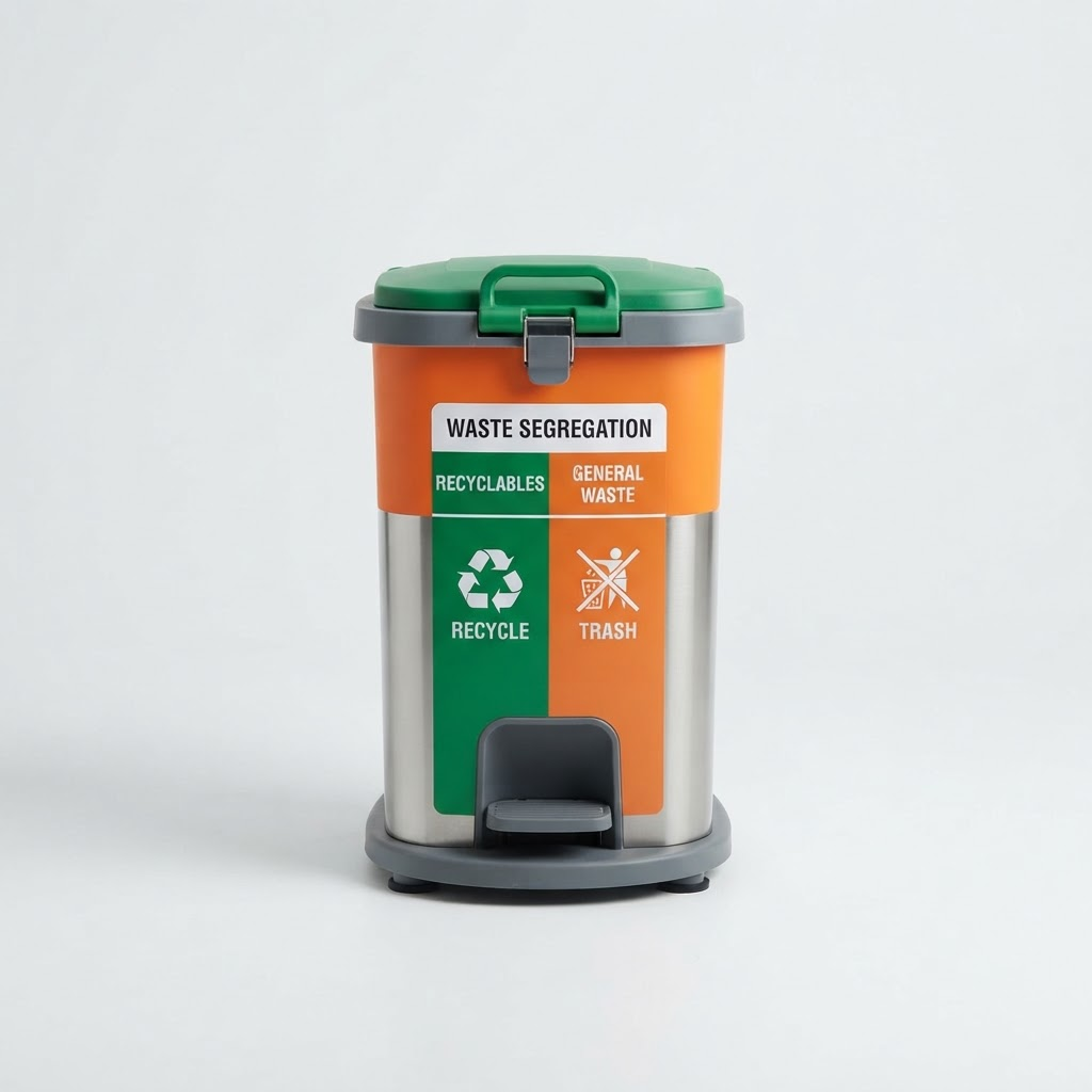 color coded pedal bin Kenya waste segregation